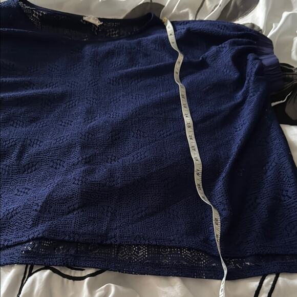 Anthropologie Akemi + Kin | Navy Blue Lace Blouse Size XS/S - Picture 8 of 8